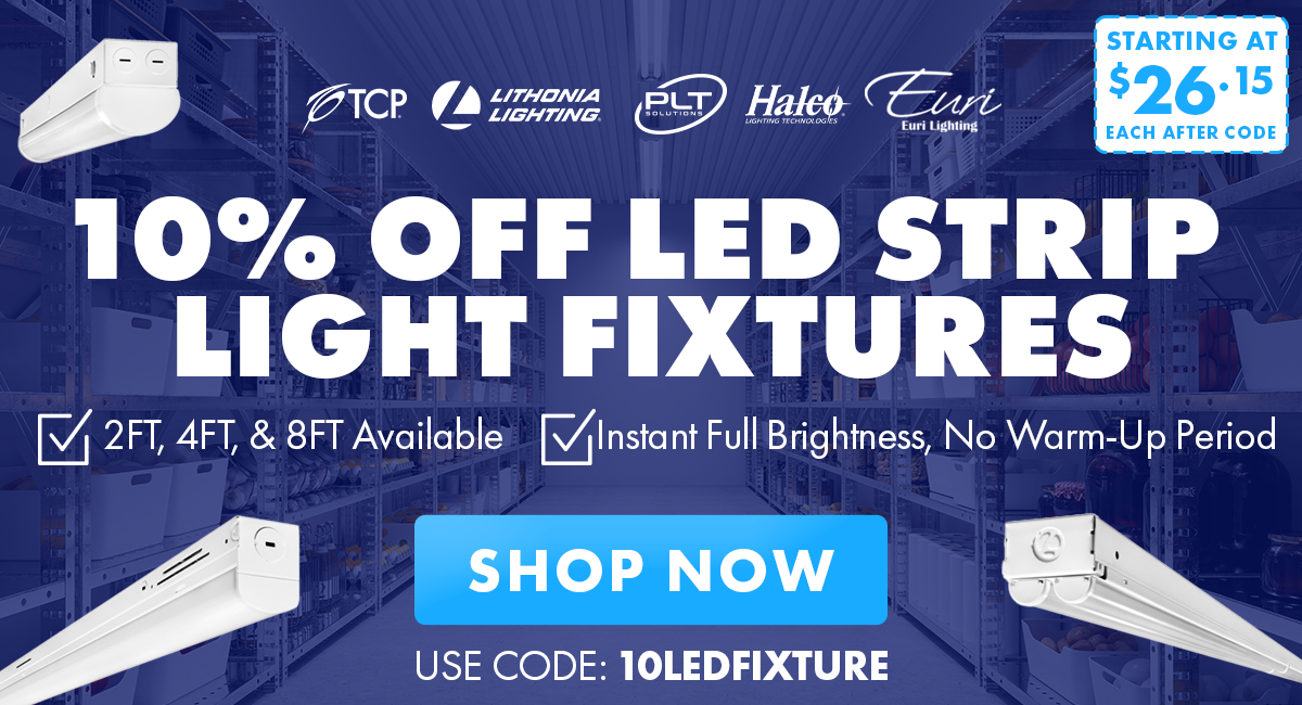 10% Off LED Strip Light Fixtures