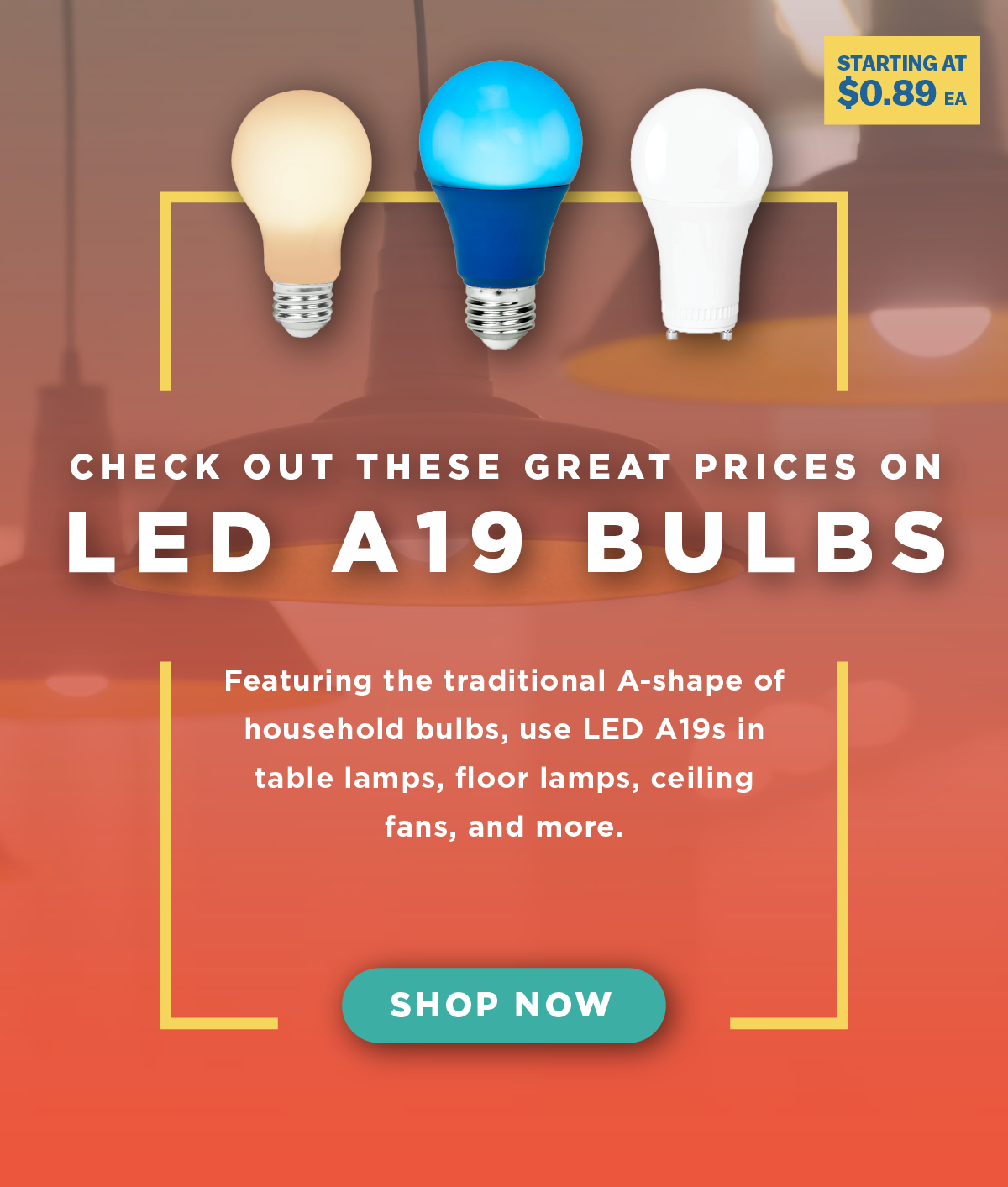 10% Off LED A19 Bulbs