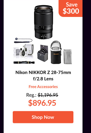 Nikon NIKKOR Z 28-75mm f/2.8 Lens Free Accessories 