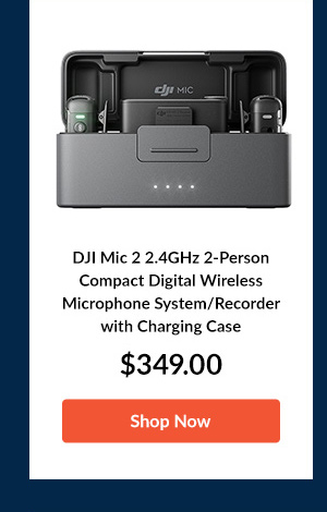 DJI Mic 2 2.4GHz 2-Person Compact Digital Wireless Microphone System/Recorder with Charging Case 