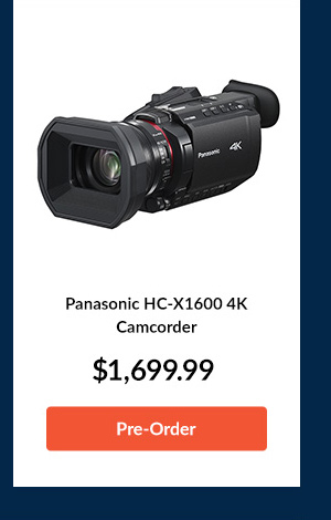 Panasonic HC-X1600 4K Camcorder 