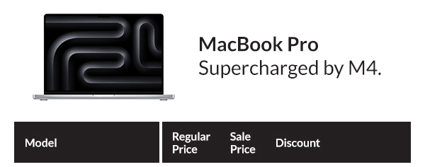 MacBook Pro  - Supercharged by M4. 