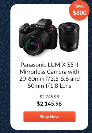 Panasonic LUMIX S5 II Mirrorless Camera with 20-60mm f/3.5-5.6 and 50mm f/1.8 Lens