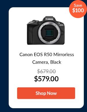 Canon EOS R50 Mirrorless Camera, Black