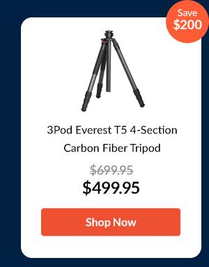 3Pod Everest T5 4-Section Carbon Fiber Tripod