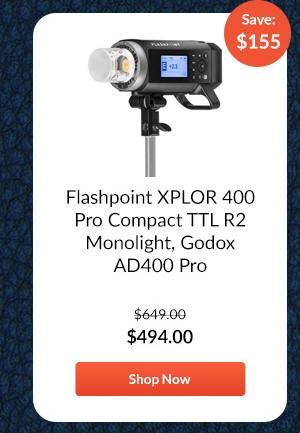Flashpoint XPLOR 400 Pro Compact TTL R2 Monolight, Godox AD400 Pro