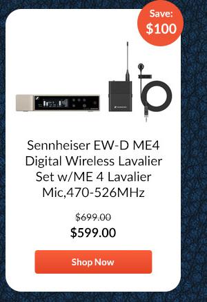 Sennheiser EW-D ME4 Digital Wireless Lavalier Set w/ME 4 Lavalier Mic,470-526MHz