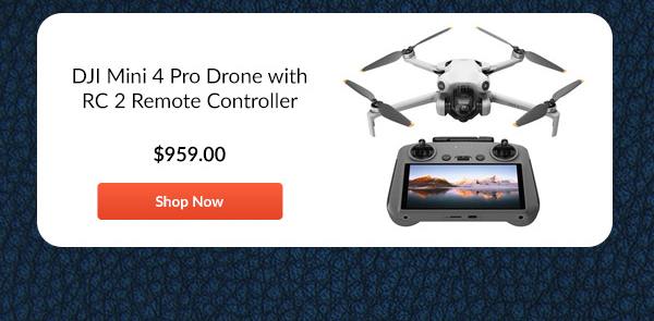 DJI Mini 4 Pro Drone with RC 2 Remote Controller