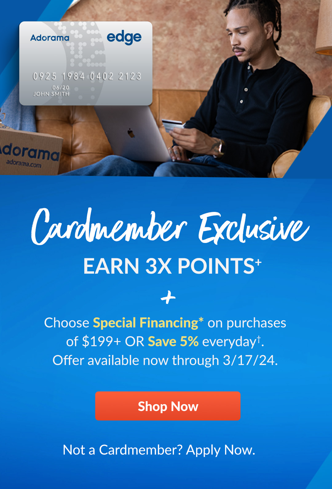 Cardmembers Exclusive​  Earn 3x Points | Shop Now