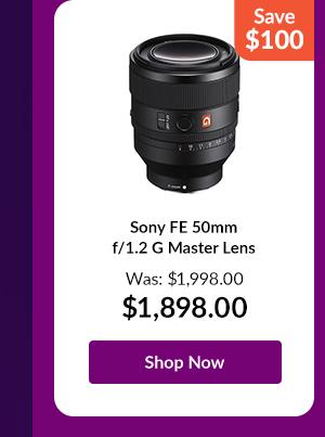 Sony FE 50mm f/1.2 G Master Lens
