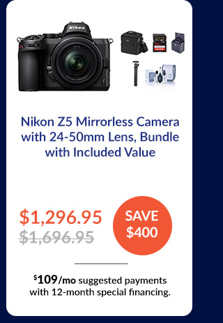 Nikon Z5 Mirrorless Camera with 24-50mm Lens, Bundle with Included Value