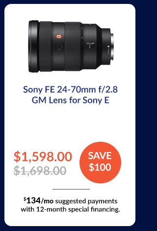 Sony FE 24-70mm f/2.8 GM Lens for Sony E