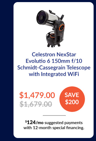 Celestron NexStar Evolution 6 150mm f/10 Schmidt-Cassegrain Telescope with Integrated WiFi