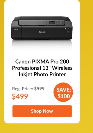 Canon PIXMA Pro 200 Professional 13inches Wireless Inkjet Photo Printer