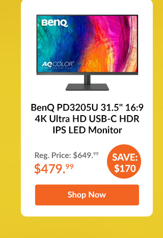 BenQ PD3205U 31.5inches 16:9 4K Ultra HD USB-C HDR IPS LED Monitor