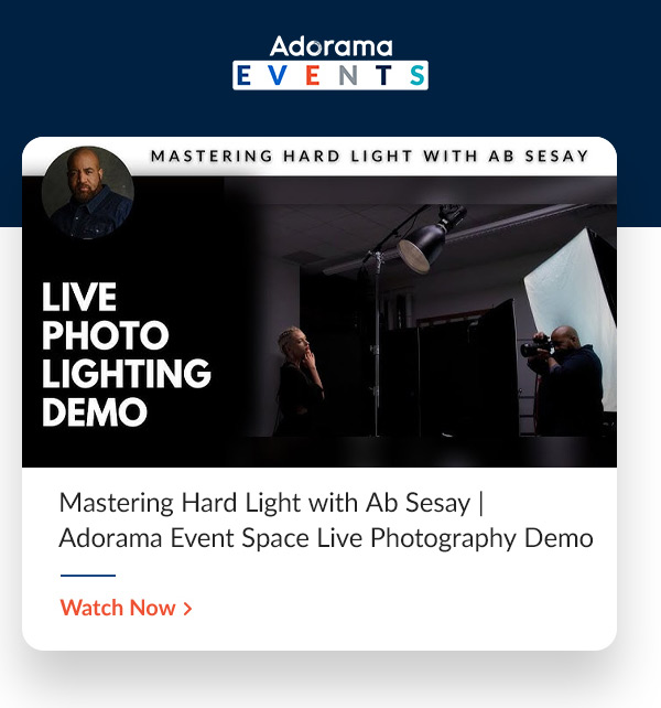 Adorama Events | Mastering Hard Light with Ab Sesay | Adorama Event Space Live Photography Demo