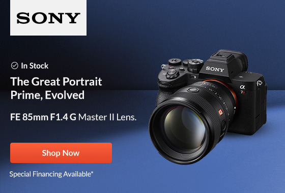 Sony In Stock FE 85mm F1.4G Master II Lens | Shop Now