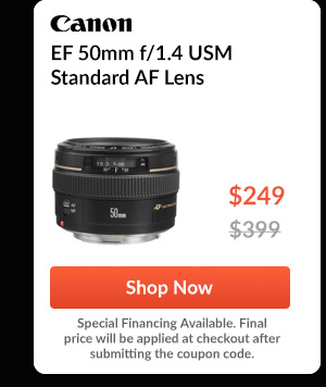 Canon EF 50mm f/1.4 USM Standard AF Lens