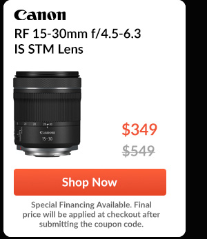 Canon RF 15-30mm f/4.5-6.3 IS STM Lens