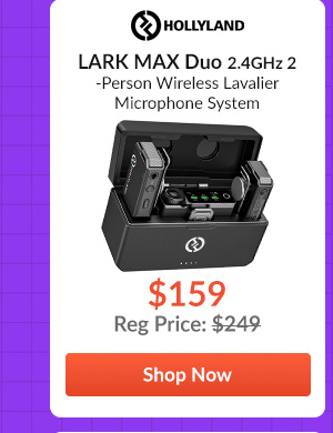 Hollyland LARK MAX Duo 2.4GHz 2-Person Wireless Lavalier Microphone System