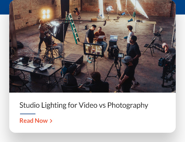 42 West 	 	 Studio Lighting for Video vs Photography 