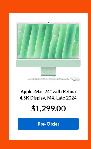 Apple iMac 24inches with Retina 4.5K Display, M4, Late 2024