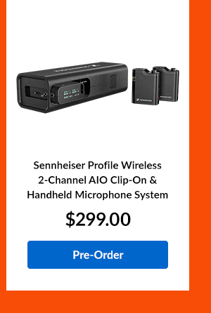 Sennheiser Profile Wireless 2-Channel AIO Clip-On & Handheld Microphone System