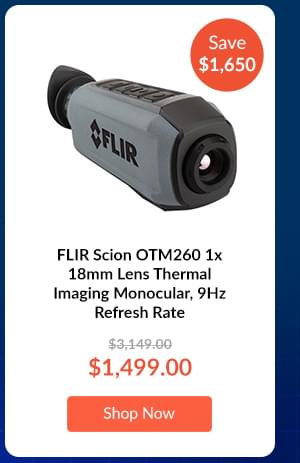 FLIR Scion OTM260 1x 18mm Lens Thermal Imaging Monocular, 9Hz Refresh Rate