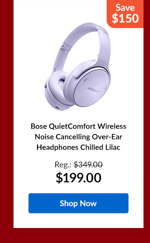 Bose QuietComfort Wireless Noise Cancelling Over-Ear Headphones Chilled Lilac