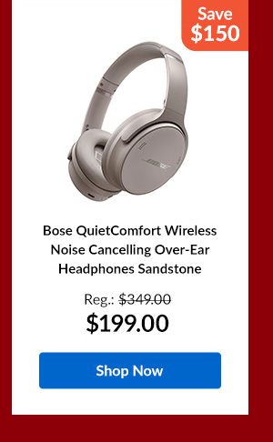 Bose QuietComfort Wireless Noise Cancelling Over-Ear Headphones Sandstone