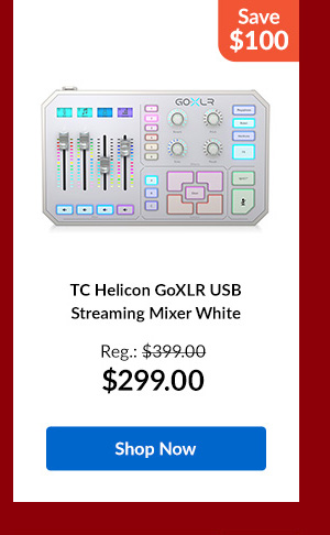 TC Helicon GoXLR USB Streaming Mixer White