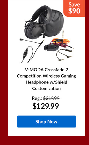 V-MODA Crossfade 2 Competition Wireless Gaming Headphone w/Shield Customization