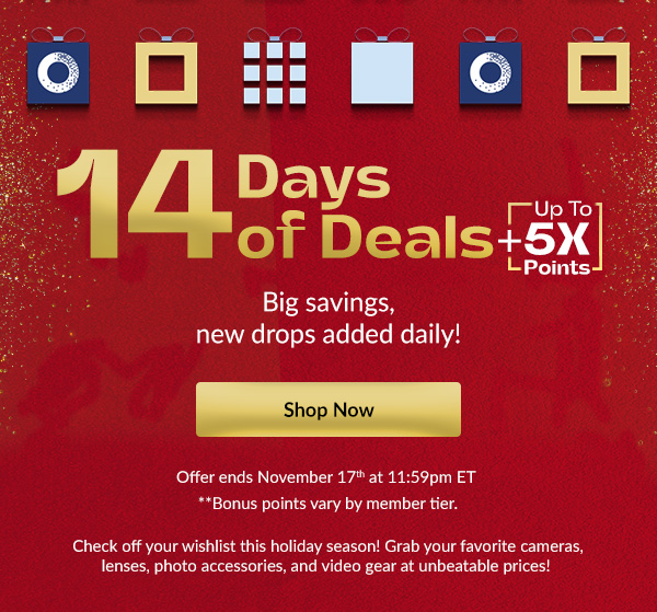 14 Days of Deals + { Up To 5X Points**}  | Big savings,   new drops added daily! [SHOP NOW]