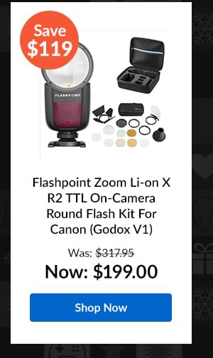 Flashpoint Zoom Li-on X R2 TTL On-Camera Round Flash Kit For Canon 