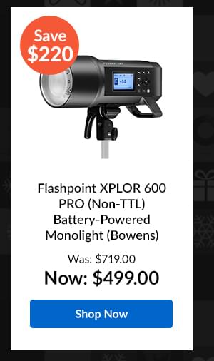 Flashpoint XPLOR 600 PRO (Non-TTL) Battery-Powered Monolight (Bowens)