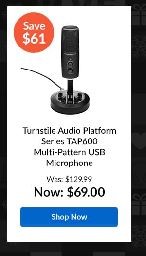 Turnstile Audio Platform Series TAP600 Multi-Pattern USB Microphone