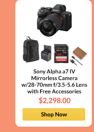 Sony Alpha a7 IV Mirrorless Camera w/28-70mm f/3.5-5.6 Lens with Free Accessories 