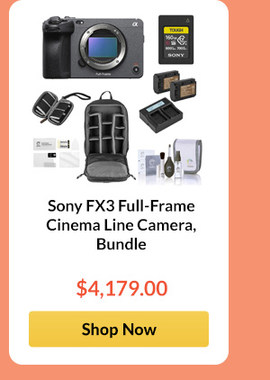 Sony FX3 Full-Frame Cinema Line Camera, Bundle  