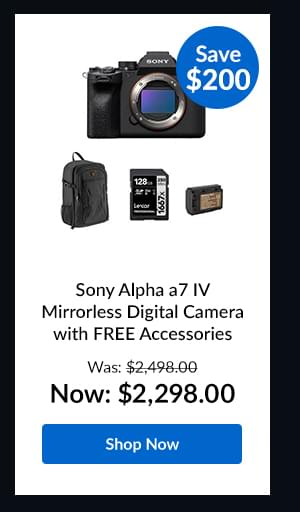 Sony Alpha a7 IV Mirrorless Digital Camera with Accessories Kit