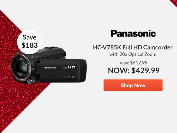 Panasonic HC-V785K Full HD Camcorder with 20x Optical Zoom