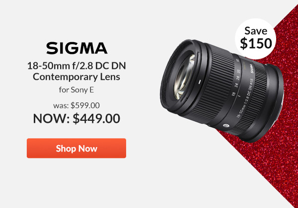 Sigma 18-50mm f/2.8 DC DN Contemporary Lens for Sony E