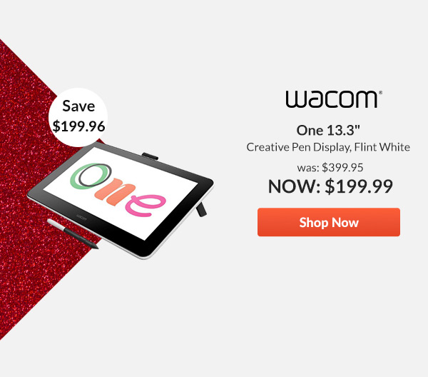 Wacom One 13.3inches Creative Pen Display, Flint White