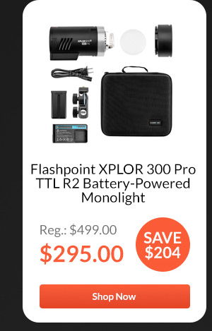 Flashpoint XPLOR 300 Pro TTL R2 Battery-Powered Monolight