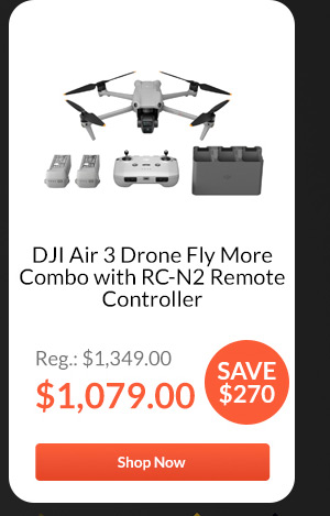 DJI Air 3 Drone Fly More Combo with RC-N2 Remote Controller