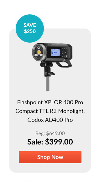 Flashpoint XPLOR 400 Pro Compact TTL R2 Monolight, Godox AD400 Pro