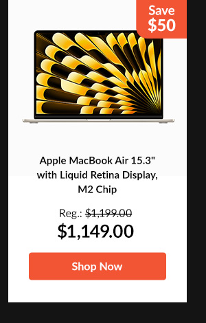 Apple MacBook Air 15.3inches   with Liquid Retina Display, M2 Chip