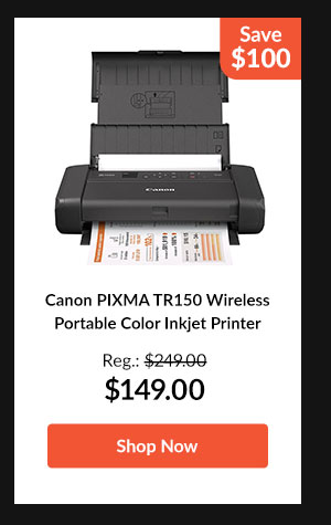 Canon PIXMA TR150 Wireless Portable Color Inkjet Printer