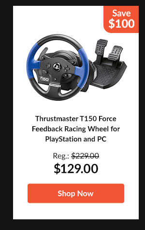 Thrustmaster T150 Force Feedback Racing Wheel for PlayStation and PC