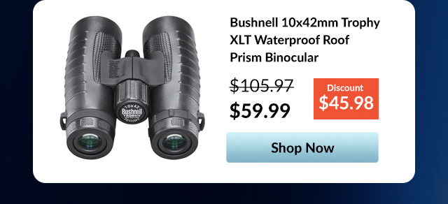 Bushnell 10x42mm Trophy XLT Waterproof Roof Prism Binocular