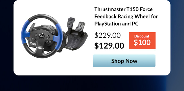 Thrustmaster T150 Force Feedback Racing Wheel for PlayStation and PC